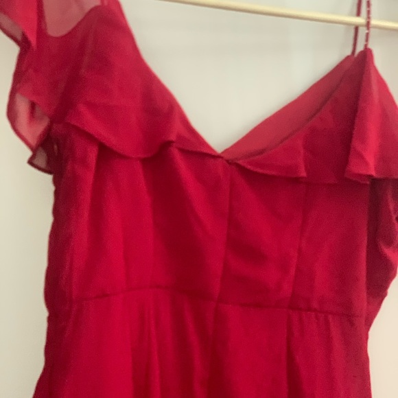 Elegant burgundy wedding bridesmaid dress - Picture 10 of 16